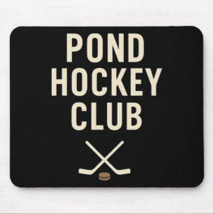 Pond Hockey Club gekreuzte Stöcke Outdoor-Winterei Mousepad