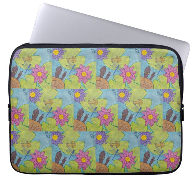 Pond Scene - Laptop Sleeve (Vorderseite)