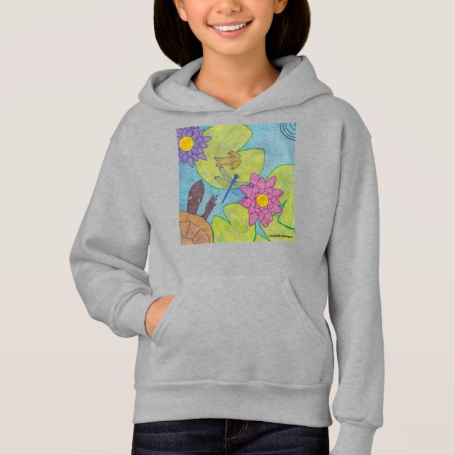 Pond Scene (vivid) - Girl's Hoodie (Vorderseite)
