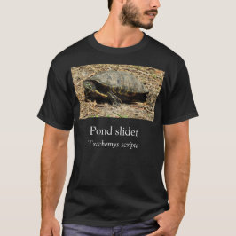 Pond Slider Turtle Black T - Shirt