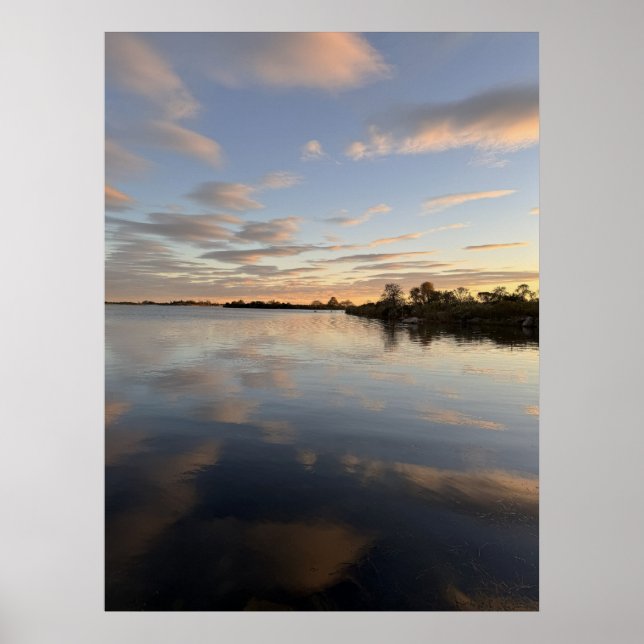 Pond Waterscape Sunset Photo Poster (Vorne)