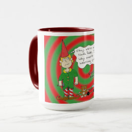 Pondering Elf Combo Tasse, 15 oz Tasse