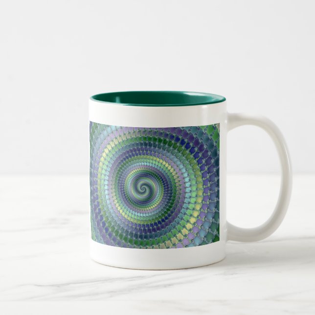 Pondering - Fraktal Zweifarbige Tasse (Rechts)