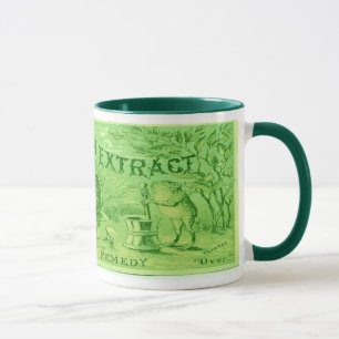 Ponds Extrakt mit einigen ernsthaften Frosch-Wisse Tasse