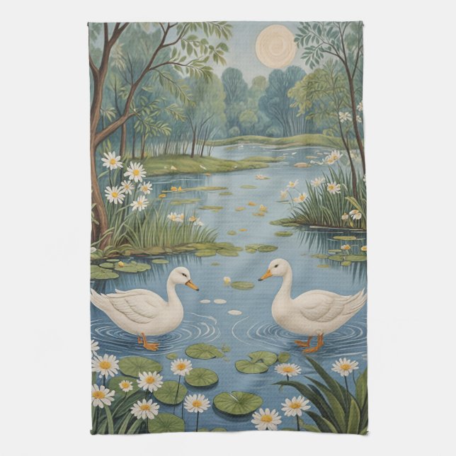 Pondseitige Ruhe Geschirrtuch (Vertikal)