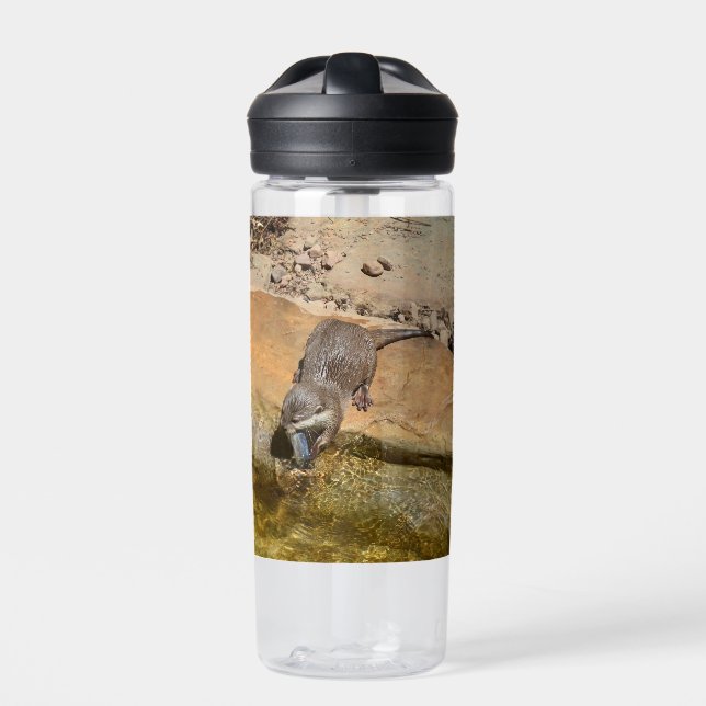 **"Pondside Fest: Ein Otter und seine Fänge"** Trinkflasche (Vorderseite)