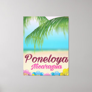 Poneloya nicaragua Strandproster Leinwanddruck