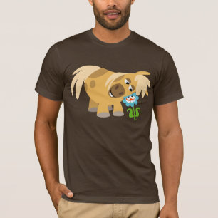 Poney de bande dessinée et T-shirt tendres de