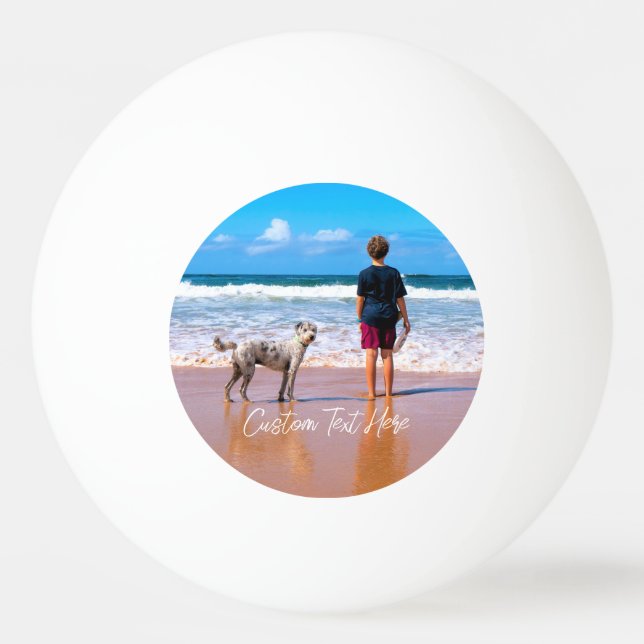 Pong-Ball im Foto mit Text anpassen Tischtennisball (Vorderseite)