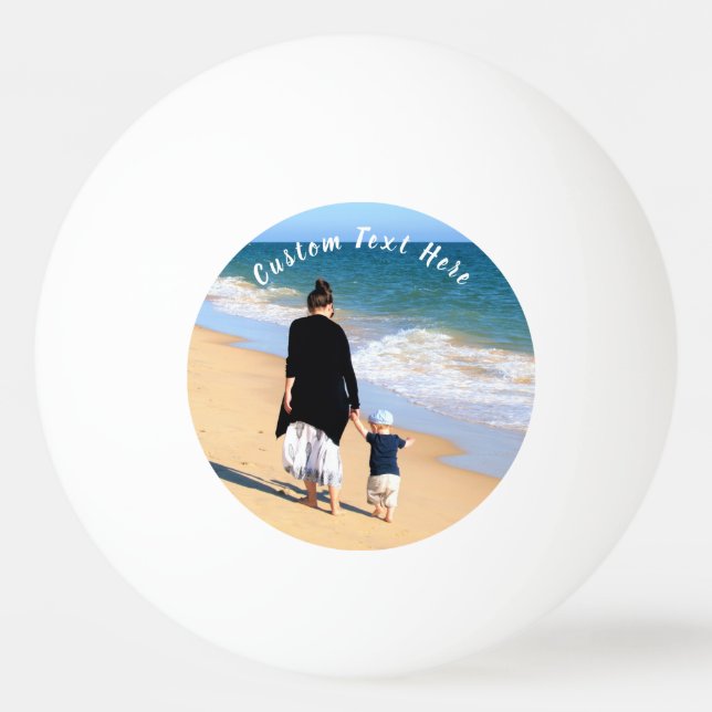 Pong-Ball im Foto mit Text anpassen Tischtennisball (Vorderseite)