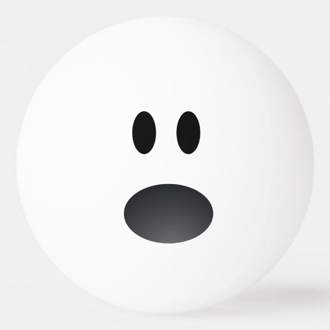 Pong-Ball mit Shock Face Ping Tischtennisball (Rückseite)