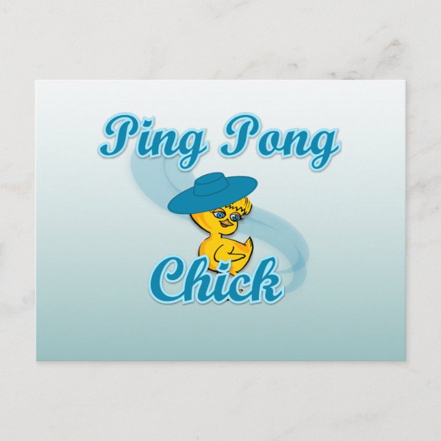 Pong Chick #3 Postkarte (Vorderseite)