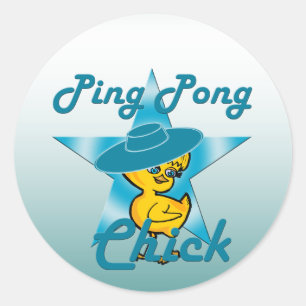 Pong Chick #7 Runder Aufkleber