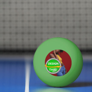 Pong COOL ! Balle de ping 1 étoile - Vert - Personnalis