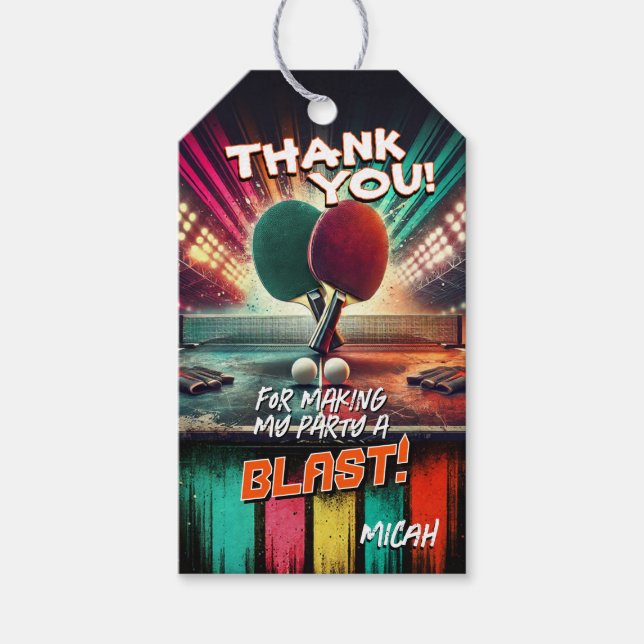 Pong-Gastgeschenk-Anhänger Geschenkanhänger (Vorderseite)