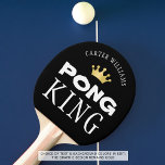 PONG KING Personalisiert bearbeitbares Schwarz Tischtennis Schläger<br><div class="desc">Crown the master of ping pong mit einem personalisierten PONG KING Paddel mit Ihrer Wahl der Hintergrundfarbe. FARBVERÄNDERUNG: Ändern Sie den Hintergrund,  indem Sie auf die Registerkarte WEITERE ANKUNFT klicken. Kontaktieren Sie den Designer über den Zazzle Chat oder makeitaboutyoustore@gmail.com ,  wenn Sie dieses Design modifizieren möchten.</div>