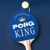 PONG KING Personalisiert Editable Blue