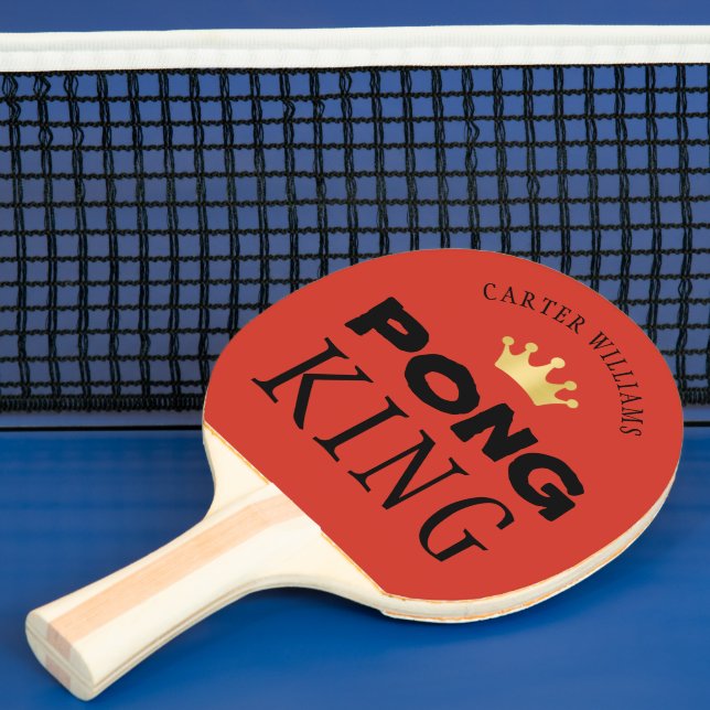 PONG KING Personalisiert Red Orange Tischtennis Schläger (InSitu)