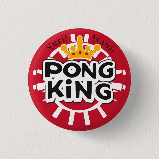 Pong King Red Button (Vorderseite)
