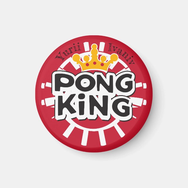 Pong King Red Magnet (Vorne)
