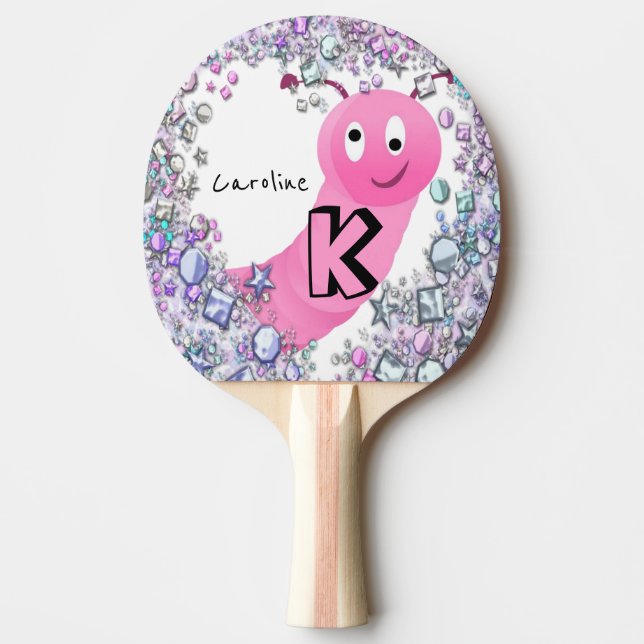 Pong Paddle floral Pink Tischtennis Schläger (Vorderseite)