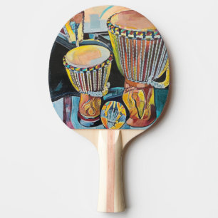 Pong Paddle mit Djembe Drums Tischtennis Schläger