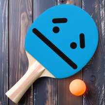 Pong Paddle Paddle Paddel Sad Blank Face Blue