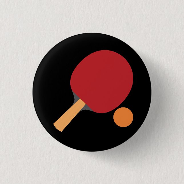 Pong Paddles Funny Table Tennis Long Button (Vorderseite)