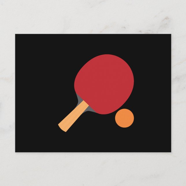 Pong Paddles Funny Table Tennis Long Einladungspostkarte (Vorderseite)