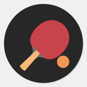 Pong Paddles Funny Tischtennis Runder Aufkleber
