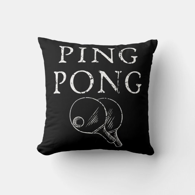 Pong Players Paddle Tischtennis Sportplatz Kissen (Vorderseite)