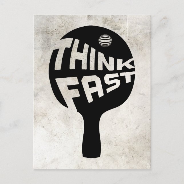 Pong Pong Think Fast Postkarte (Vorderseite)