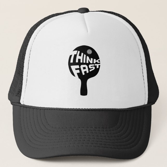 Pong Pong Think Fast Truckerkappe (Vorderseite)