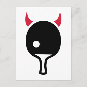 Pong Tischtennis Devil Postkarte