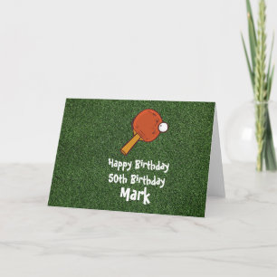 Pong Tischtennis Geburtstag Karte