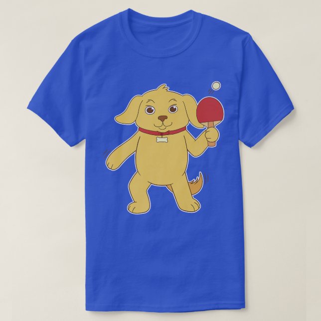 Pong Tischtennis Hundebesitzer Welpe Hund Lov T-Shirt (Design vorne)