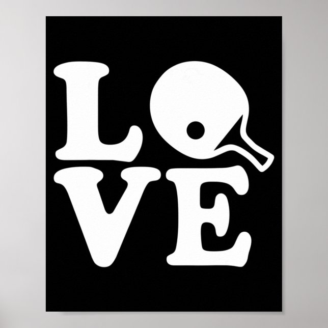 Pong Tischtennis Liebe Poster (Vorne)