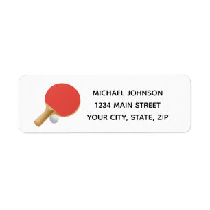 Pong Tischtennis Rücksendeadresse Sticker