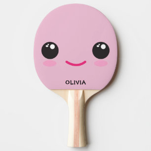 Pong Visage Mignon Heureux Kawaii - Raquette de Ping Po