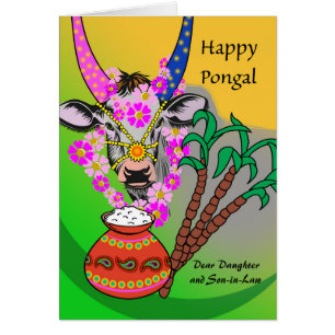 Pongal personnalisé pour fille et gendre, vache