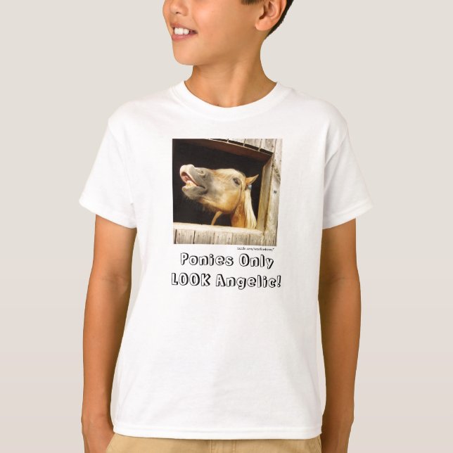 Ponies sehen nur Angelic aus! T-Shirt (Vorderseite)