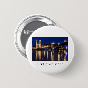 Pont a Mousson Panorama mit Moselle Souvenir Button