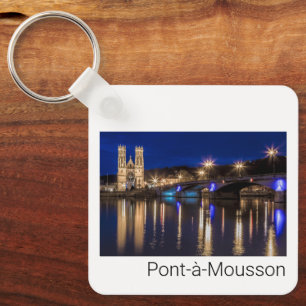 Pont a Mousson Panorama mit Moselle Souvenir Schlüsselanhänger