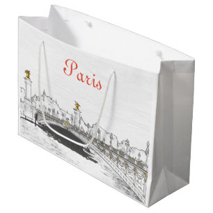 Pont Alexandre III an der Seine - Paris Frankreich Große Geschenktüte