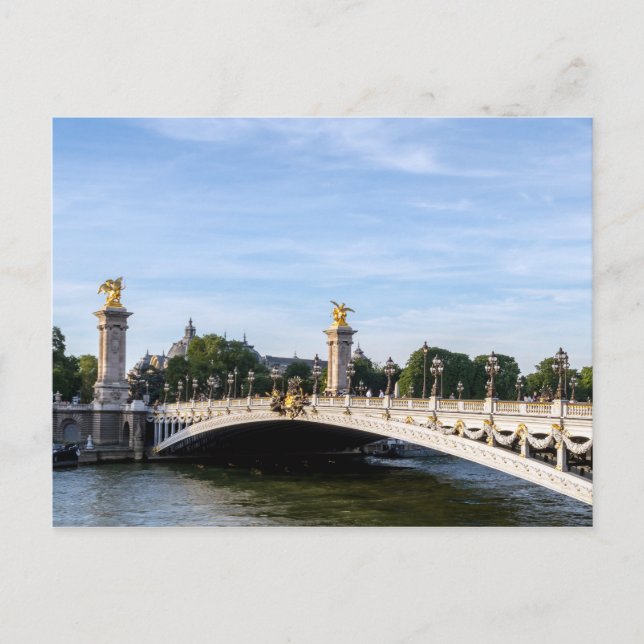 Pont Alexandre III auf Seine River - Paris, Frankr Postkarte (Vorderseite)