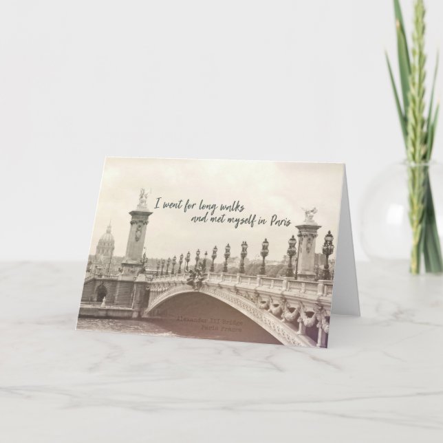 PONT ALEXANDRE III BRIDGE Grußkarte Dankeskarte (Vorderseite)