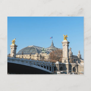 Pont Alexandre III und Grand Palais an einem sonni Postkarte