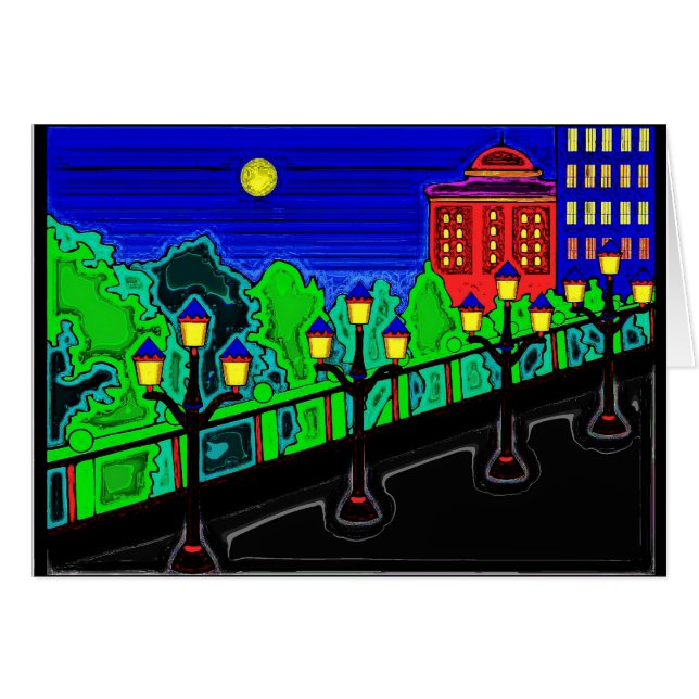 Pont avec des courriers de lampe (Devant horizontal)