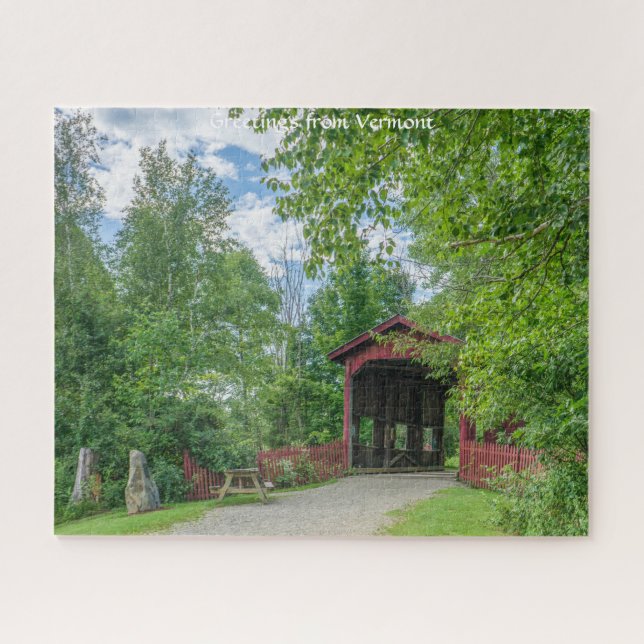 Pont couvert du Vermont. Jigsaw Puzzle (Horizontal)
