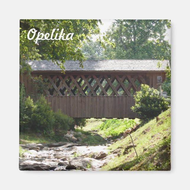 Pont couvert Opelika Alabama Magnet photo (Devant)